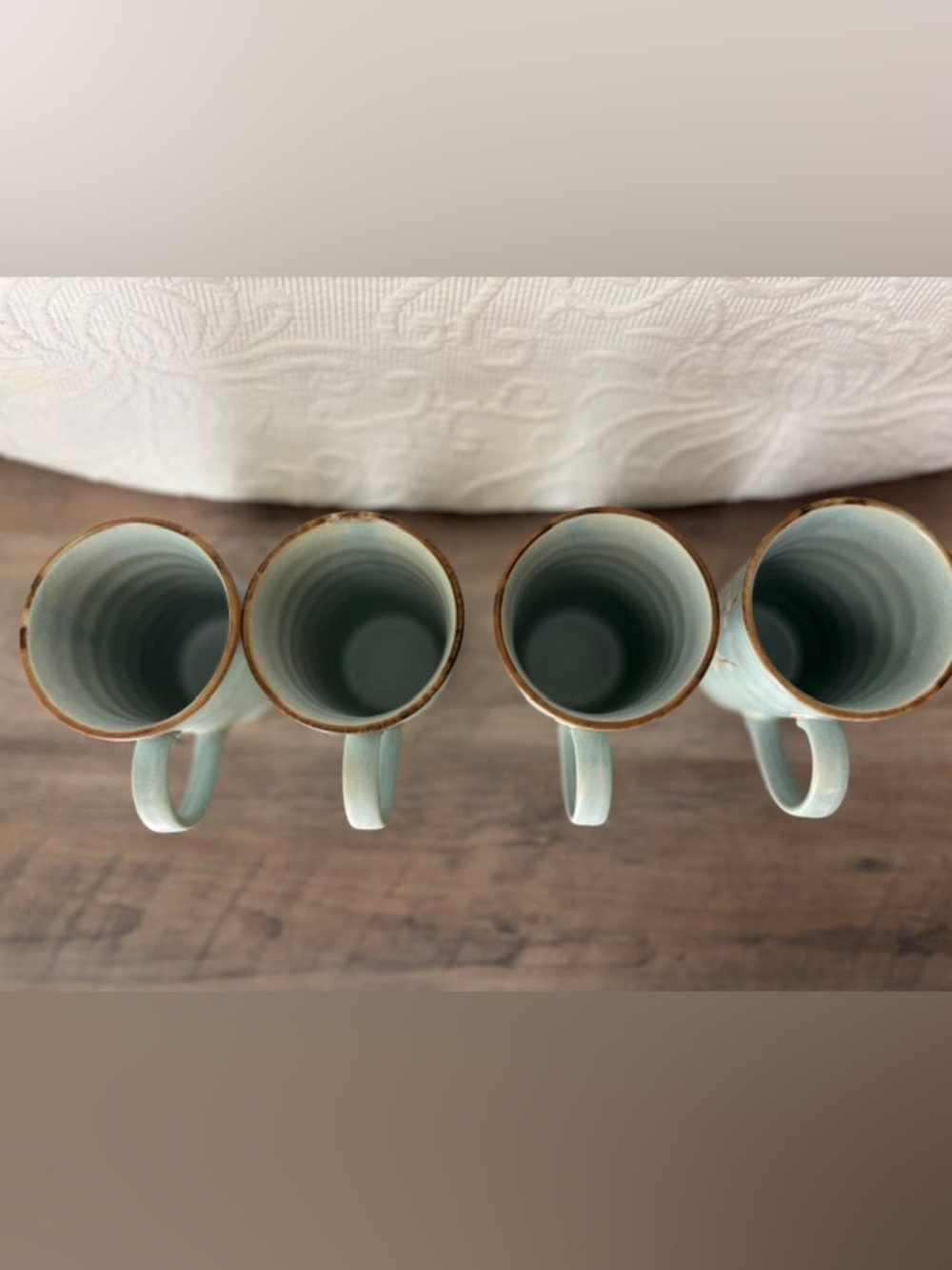 4 Kafuh Pottery Cherry ๐ Blossom Design Tall Mugs 12oz. - Picture 4 of 5